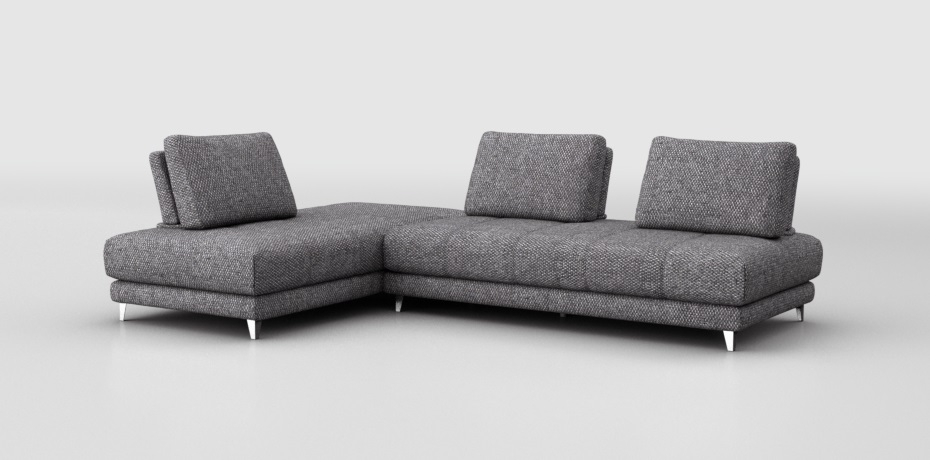 Vigoleno - large corner sofa with 3 backrests componibile sinistro